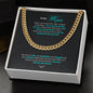 To My Man | I Love You For All That You Are - Cuban Link Chain