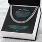 To My Man | I Love You For All That You Are - Cuban Link Chain