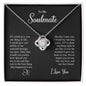 To My Soulmate | I Love You - Love Knot Necklace