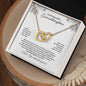 To My Beautiful Granddaughter | I Love You With All My Heart - Interlocking Hearts necklace