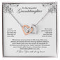 To My Beautiful Granddaughter | I Love You With All My Heart - Interlocking Hearts necklace