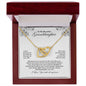 To My Beautiful Granddaughter | I Love You With All My Heart - Interlocking Hearts necklace