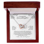 To My Beautiful Granddaughter | I Love You With All My Heart - Interlocking Hearts necklace