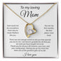To My Loving Mom | I Love You - Forever Love Necklace